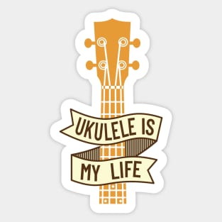 Ukulele is My Life Ukulele Headstock Sticker